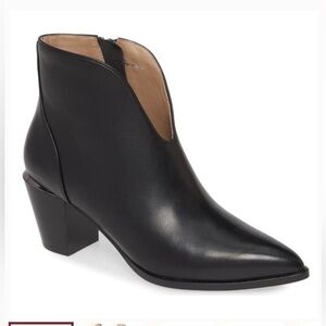 Women's Black Leather Ankle Boots